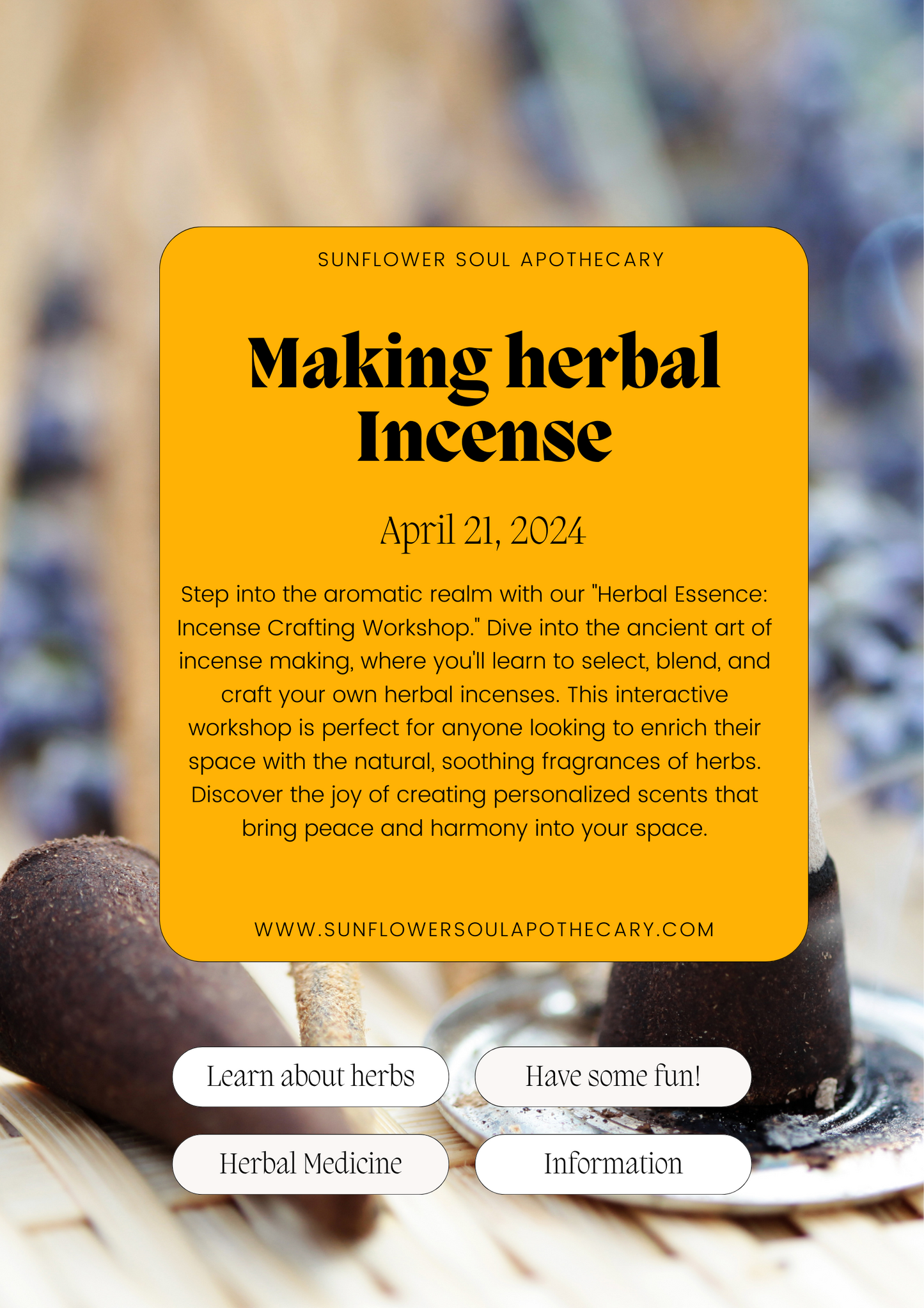 Incense Making Class